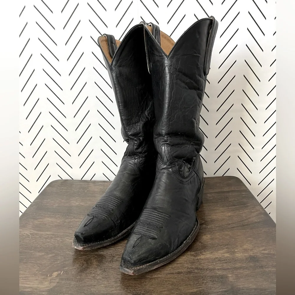 Black Cowboy Boots - Picture 1 of 5